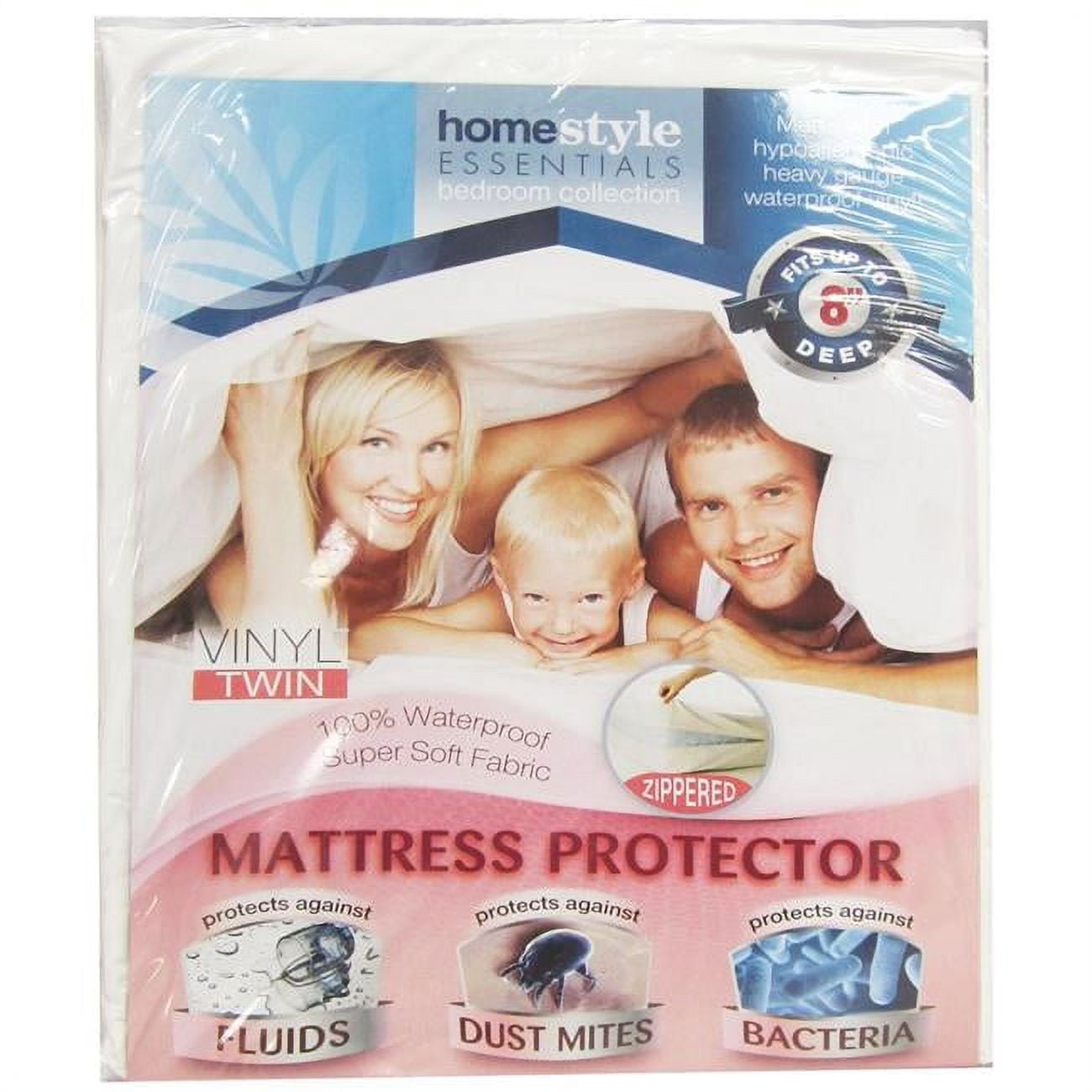 Picture of DDI 2316351 PVC Zippered Mattress Cover - Twin Size&#44; White - Case of 24