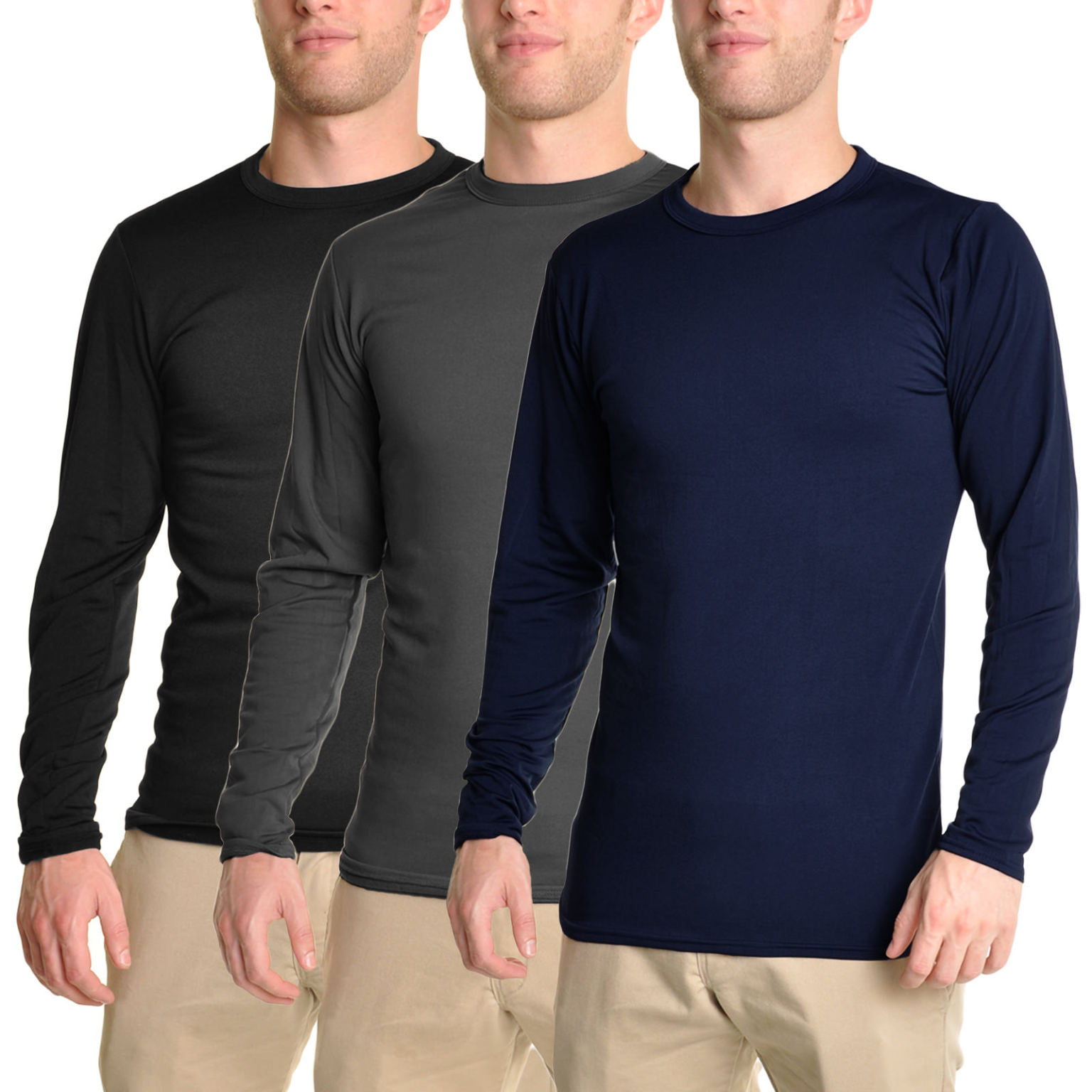 Men's Long-Sleeve Thermal Tops - Assorted case of 24
