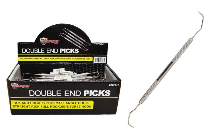 2291919 Double End Picks, Silver case of 320