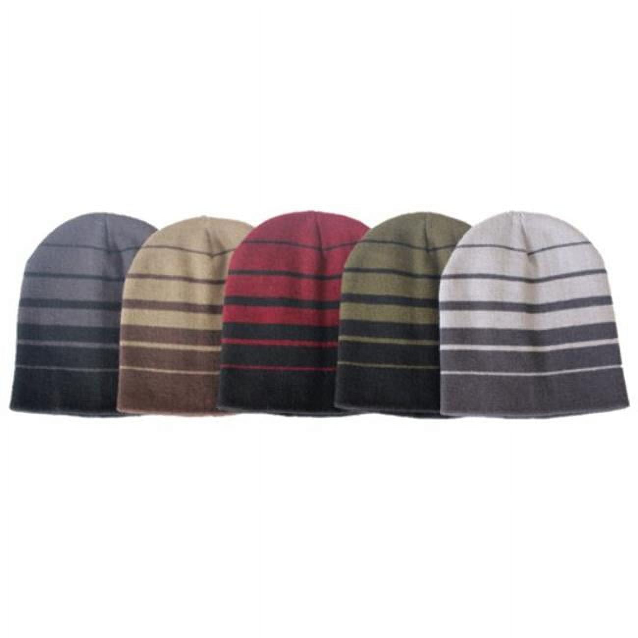 Picture of DDI 2323071 Adult Stripe Short Beanies Case of 120