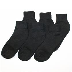 Picture of Action 2317788 Unisex Cotton Diabetic Ankle Socks&#44; Black - Large & Extra Large - Case of 120 - 120 Per Pack