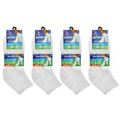 Picture of Action 2320461 Adult Unisex Cotton Diabetic Ankle Socks&#44; White - Large & Extra Large - Case of 120 - 120 Per Pack
