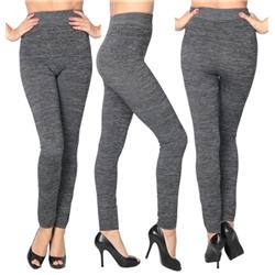 Womens Space Dyed Leggings, Gray - Case of 36 - 36 Per Pack