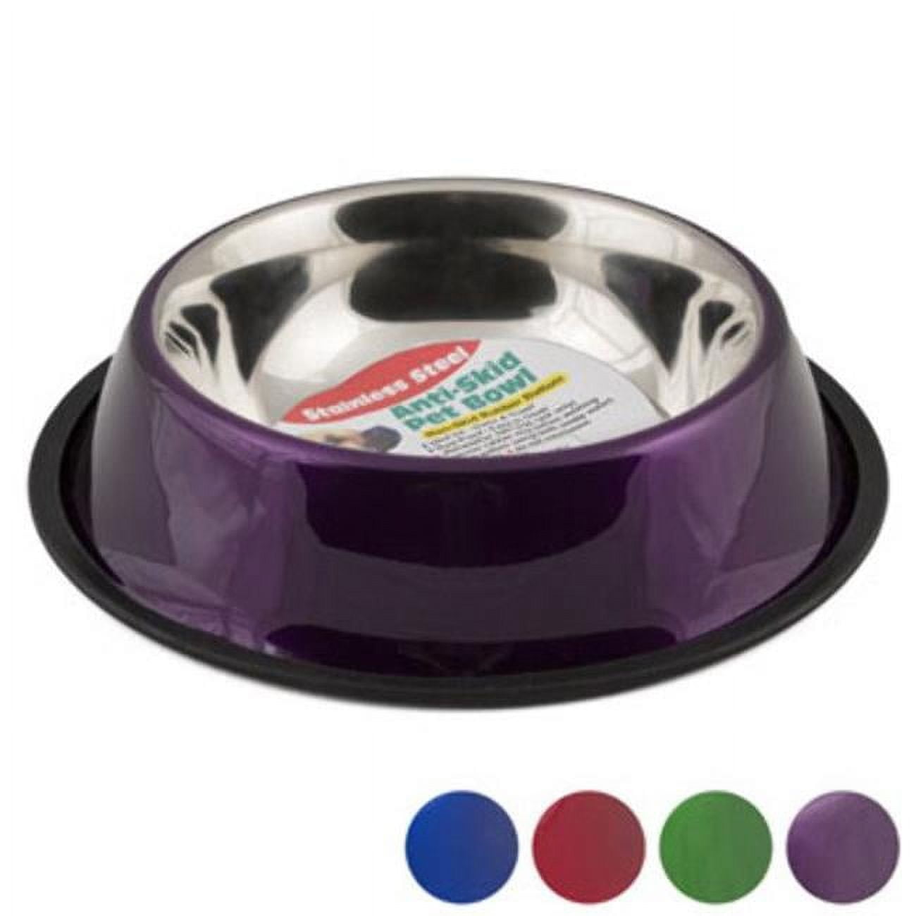 Picture of DDI 2324884 64 oz Color Stainless Steel Pet Bowl&#44; Assorted Color - Case of 12 - 12 Per Pack