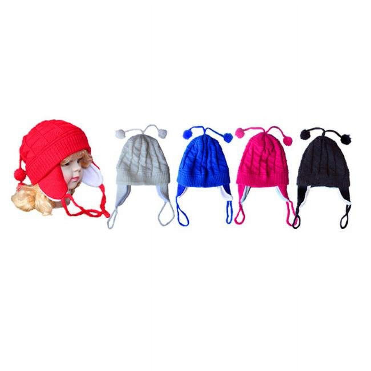 Picture of DDI 2322847 Infants&apos; Knit Ear Cover Hats - Assorted Solid Colors Case of 240
