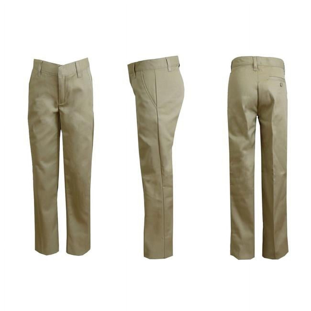 Picture of DDI 2290538 Girls&apos; Khaki Basic Flat Front School Pants - Size 12 Case of 24