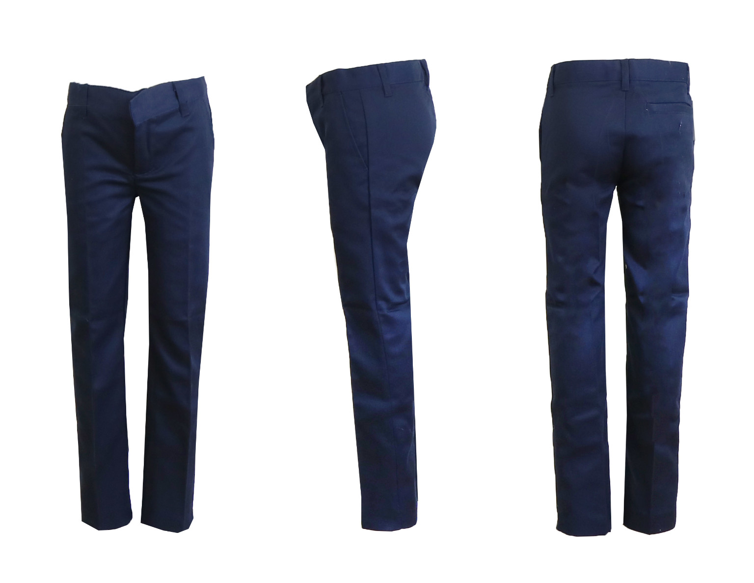 Girls' Uniform Pants - Size 6, Navy, Flat Front case of 24
