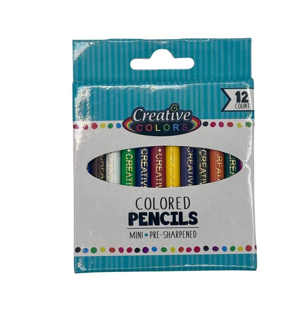 DDI 2325616 Mini Colored Pencils - 12 Count, Pre-Sharpened case of 48