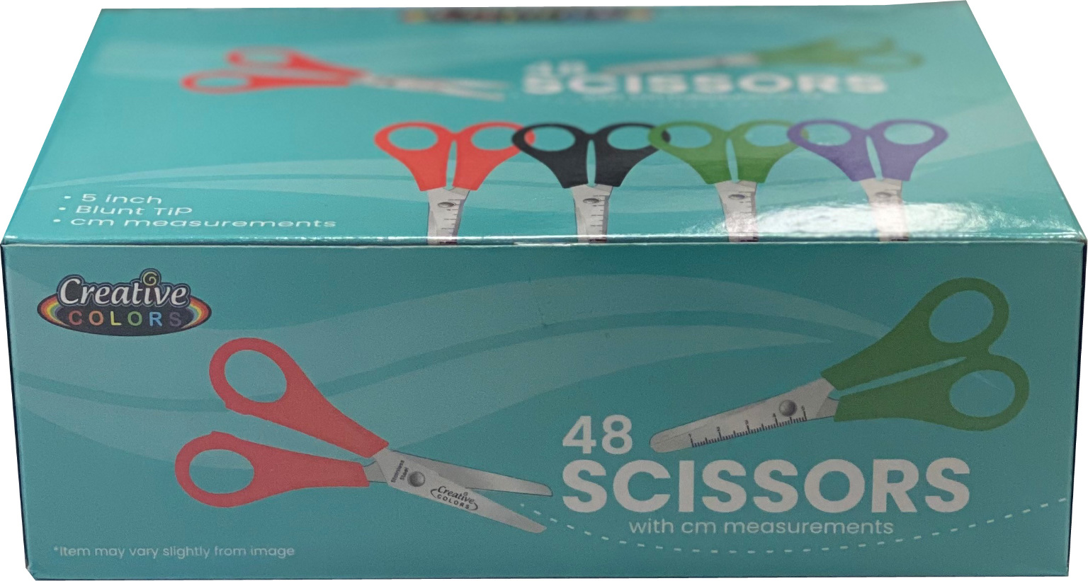 Blunt Tip Ruler Scissors - 5, Assorted case of 144