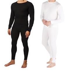 Picture of DDI 2326303 Cotton Plus Mens Thermal Underwear Set - Top & Bottom&#44; White - 5XL - Case of 12