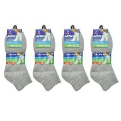 Picture of Action 2320460 Adult Unisex Cotton Diabetic Ankle Socks&#44; Gray - Small - Case of 120