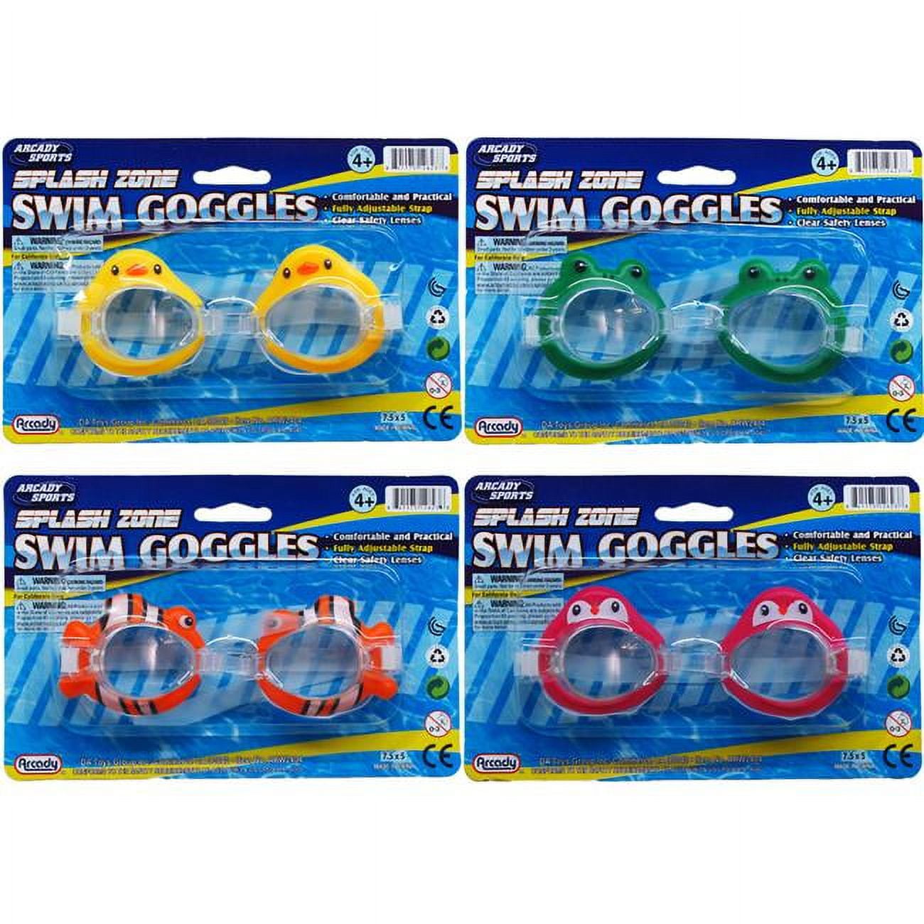 Picture of DDI 2330949 5.5&quot; Assorted Color Swimming Goggles Play Set Case of 96