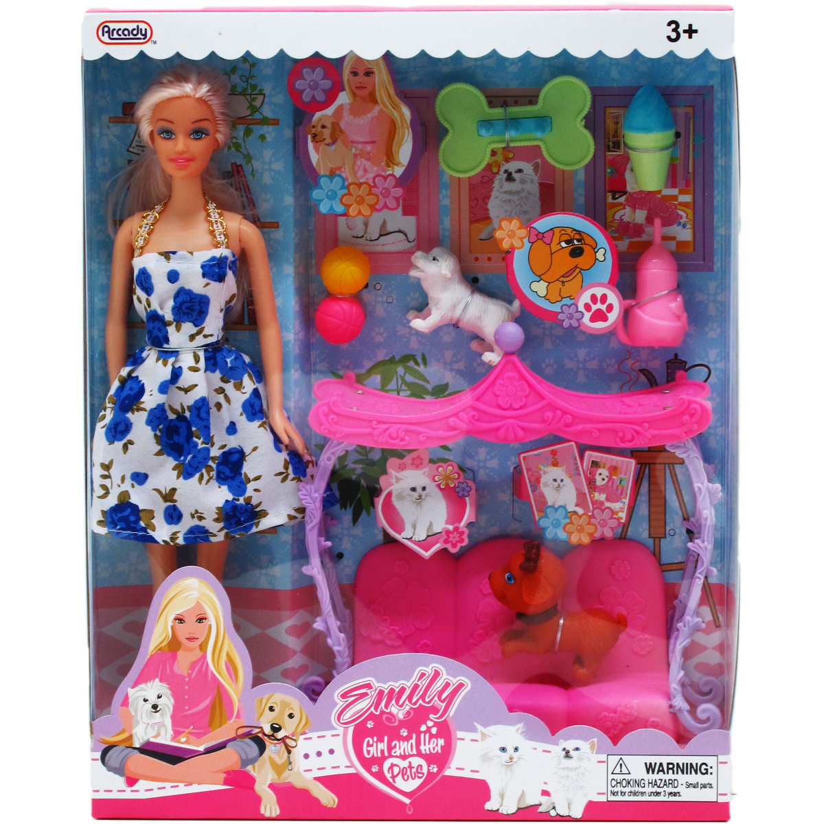 2330917 Emily Doll with Pets & Accessories, 12 case of 12