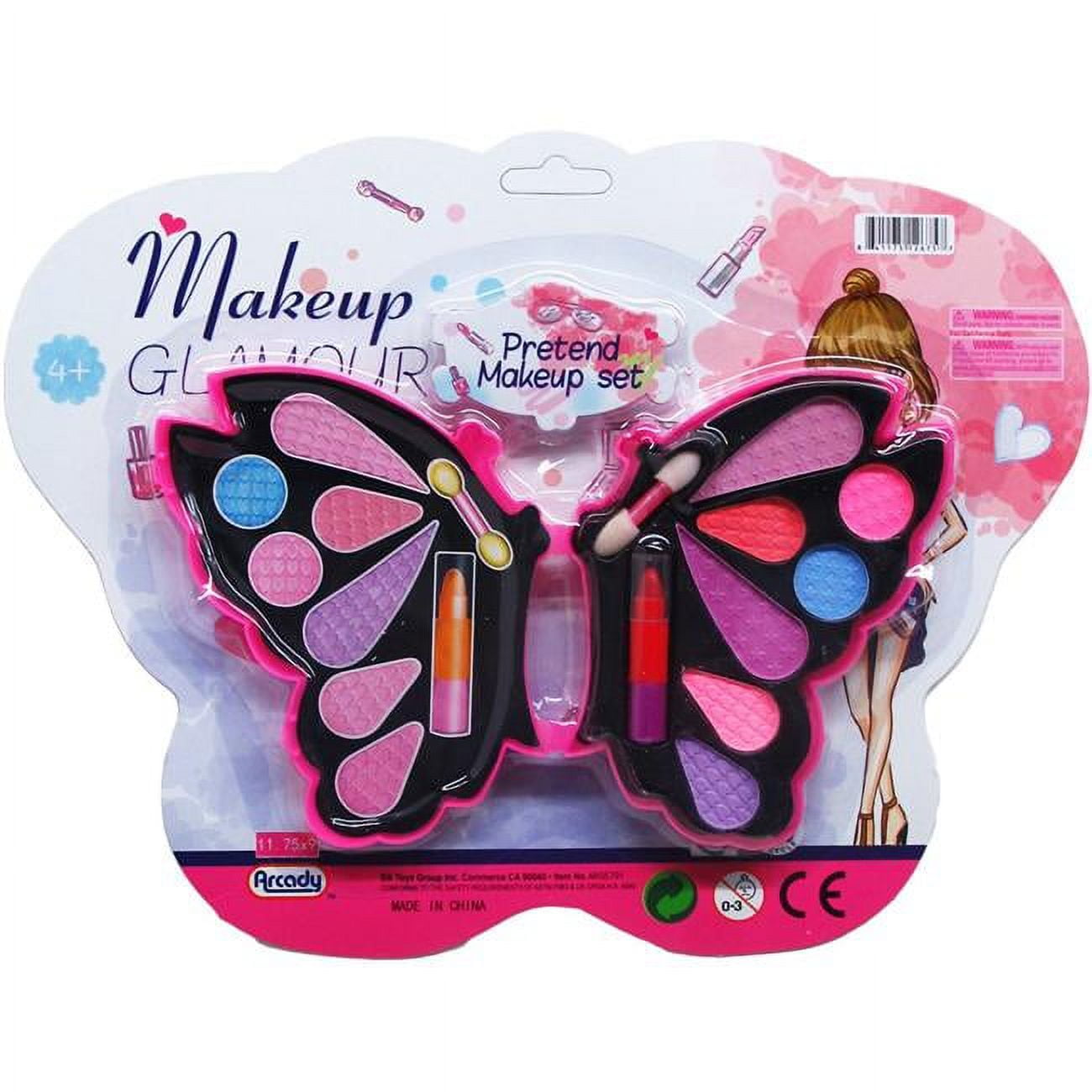 Picture of DDI 2330915 8.5 in. Pretend Makeup Set in Butterfly Shape&#44; Pink - Case of 48