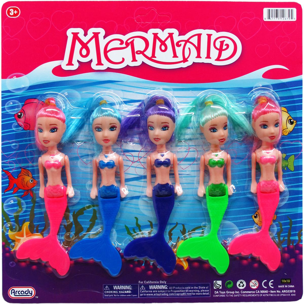 2330908 Mermaid Doll Set, 5-Pack case of 48