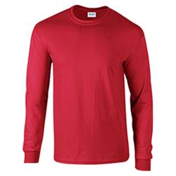Picture of Gildan 2327618 DDI Irregular Long-Sleeved T-Shirt&#44; Red - 3XL - Case of 12