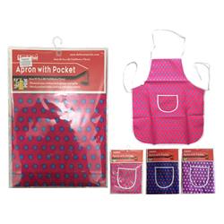 Picture of DDI 2330969 28.7 x 19.7 in. Polka Dot Apron with Pocket&#44; Pink&#44; Blue & Purple - Case of 144