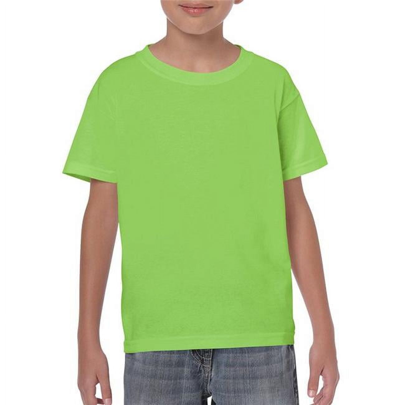 Heavy Cotton Lime Youth T-Shirt, Medium - Case of 12
