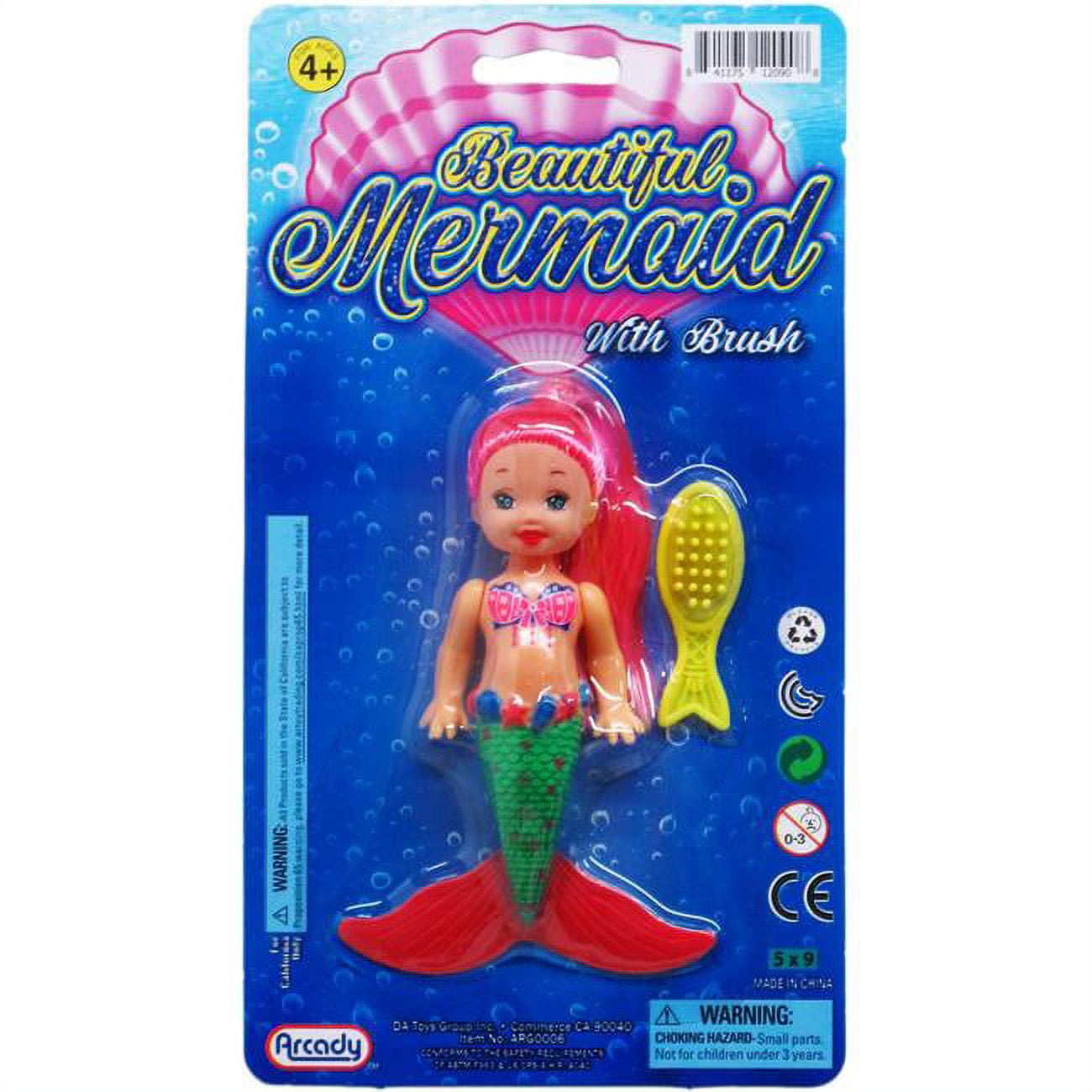 Picture of DDI 2339492 4.5&quot; Mermaid Doll with Brush- Assorted Colors Case of 96