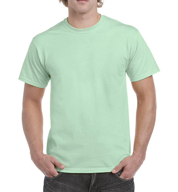 Gildan Cotton Men's T-Shirts, Mint Green, Medium case of 72
