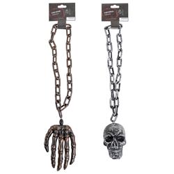 Picture of DDI 2339905 Plastic Chain Necklace with Pendant&#44; Skull & Hand - Case of 24