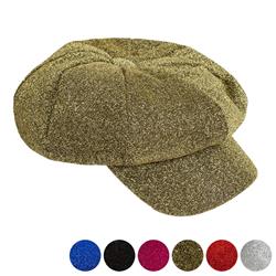 Picture of DDI 2339937 Disco Beret Hat W/Visor &amp; Glitter Fabric - Assorted Colors Case of 24