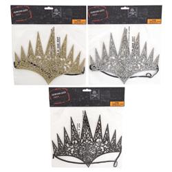 Picture of DDI 2339951 Dark Queen Fabric Tiara with Elastic Band - Assorted Case of 36