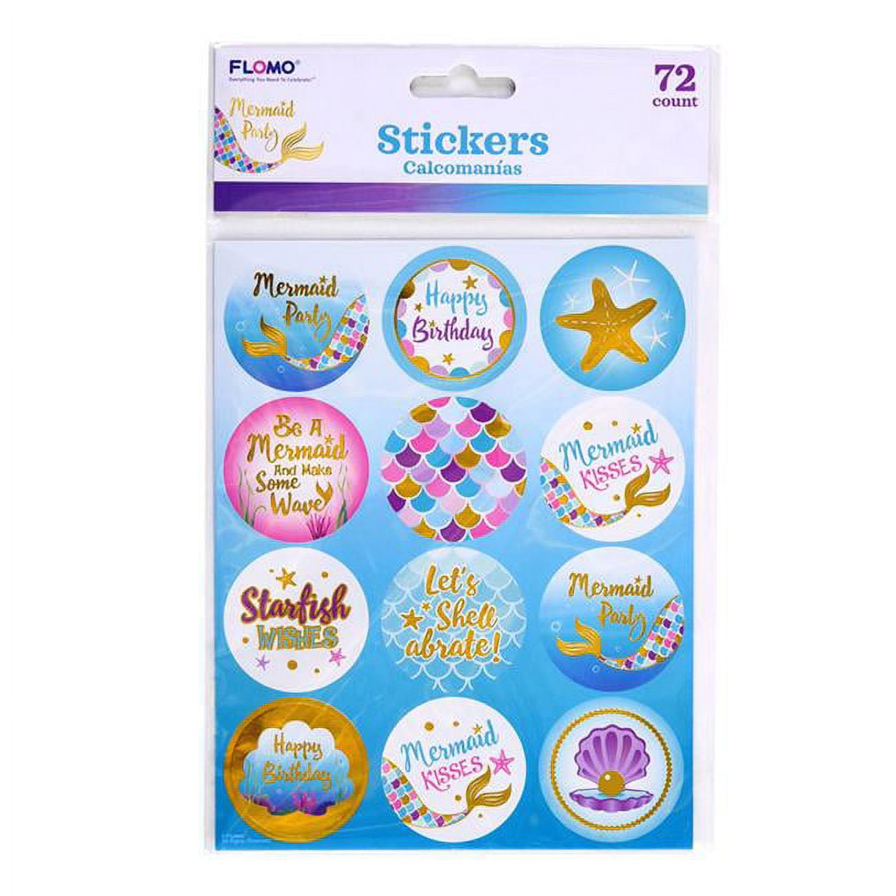 Picture of DDI 2340356 Mermaid Stickers - 72 Count Case of 36