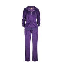 Picture of DDI 2340435 Ladies Velour Jogging Suit&#44; Purple - Case of 12