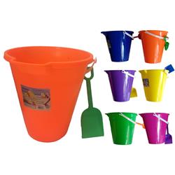 Picture of DDI 2340470 9 in. Round Beach Bucket with Shovel&#44; Assorted Color - Case of 48