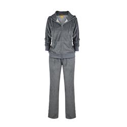 Picture of DDI 2340431 Ladies Velour Jogging Suit&#44; Dark Grey - Case of 12