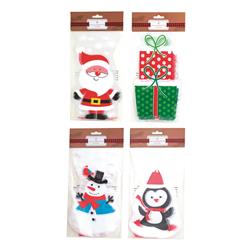 15 Count Christmas Loot Bags, Assorted Prints - Case of 96