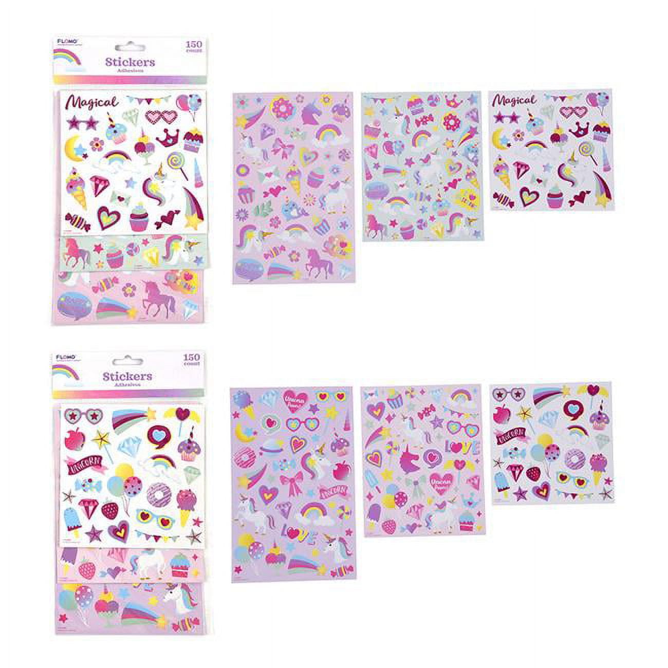Picture of DDI 2340320 Unicorn Party Printed Stickers - 150 Count Case of 36