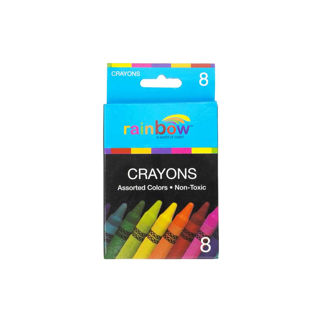 DDI  Rainbow Crayons - 8 Count  Assorted Colors Case of 144