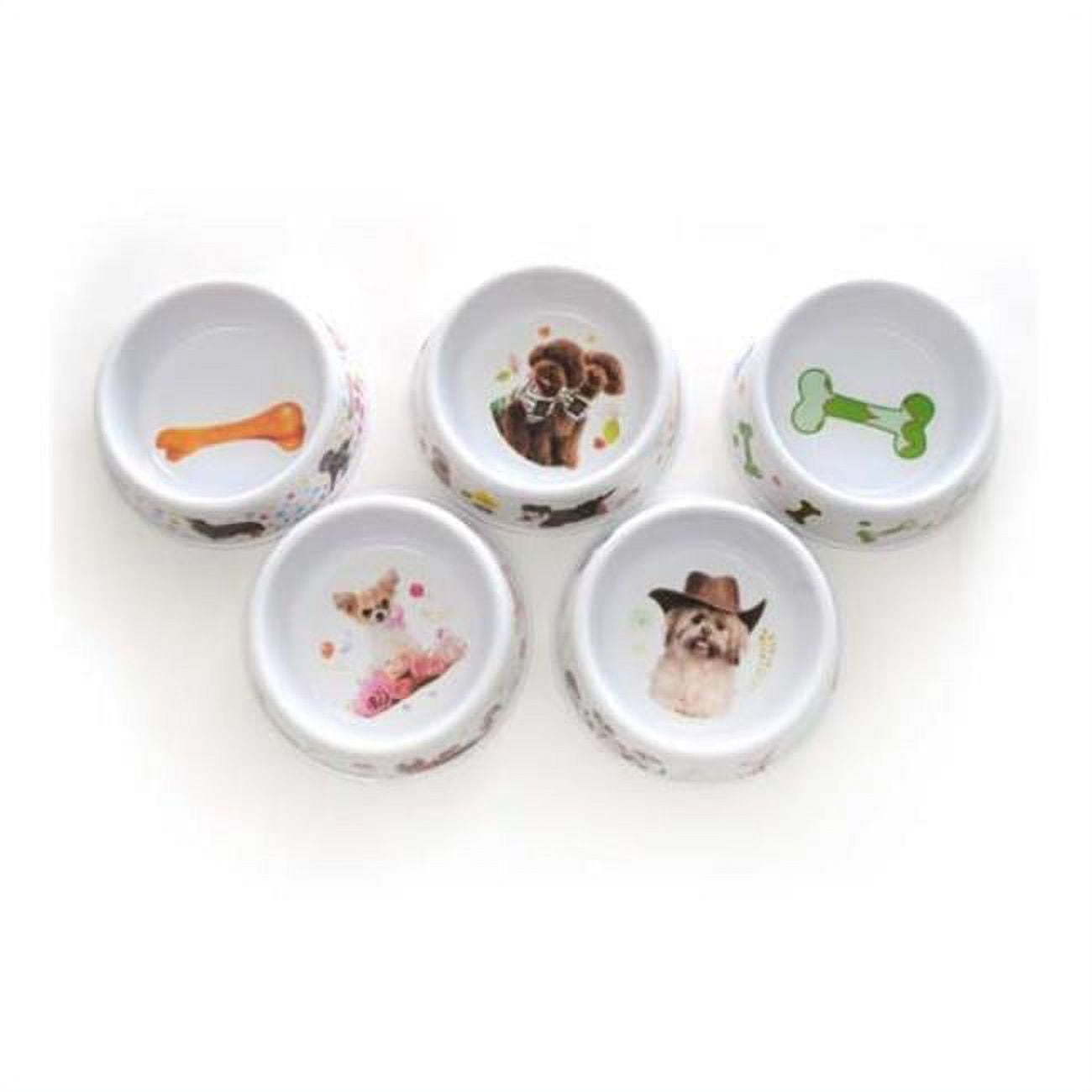 Picture of DDI 2324606 Melamine Dog Bowls - Assorted Designs  7&quot; Case of 48