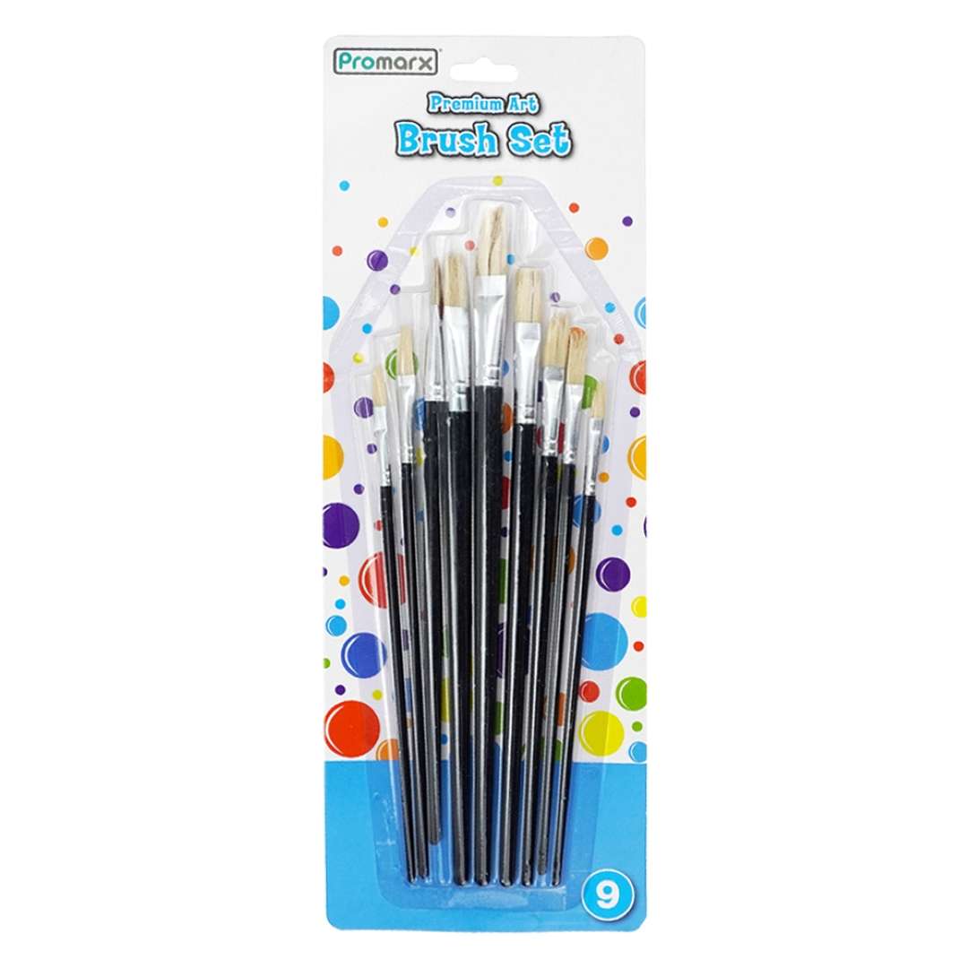 Oil Paint Brush Sets - 9 Pack case of 24