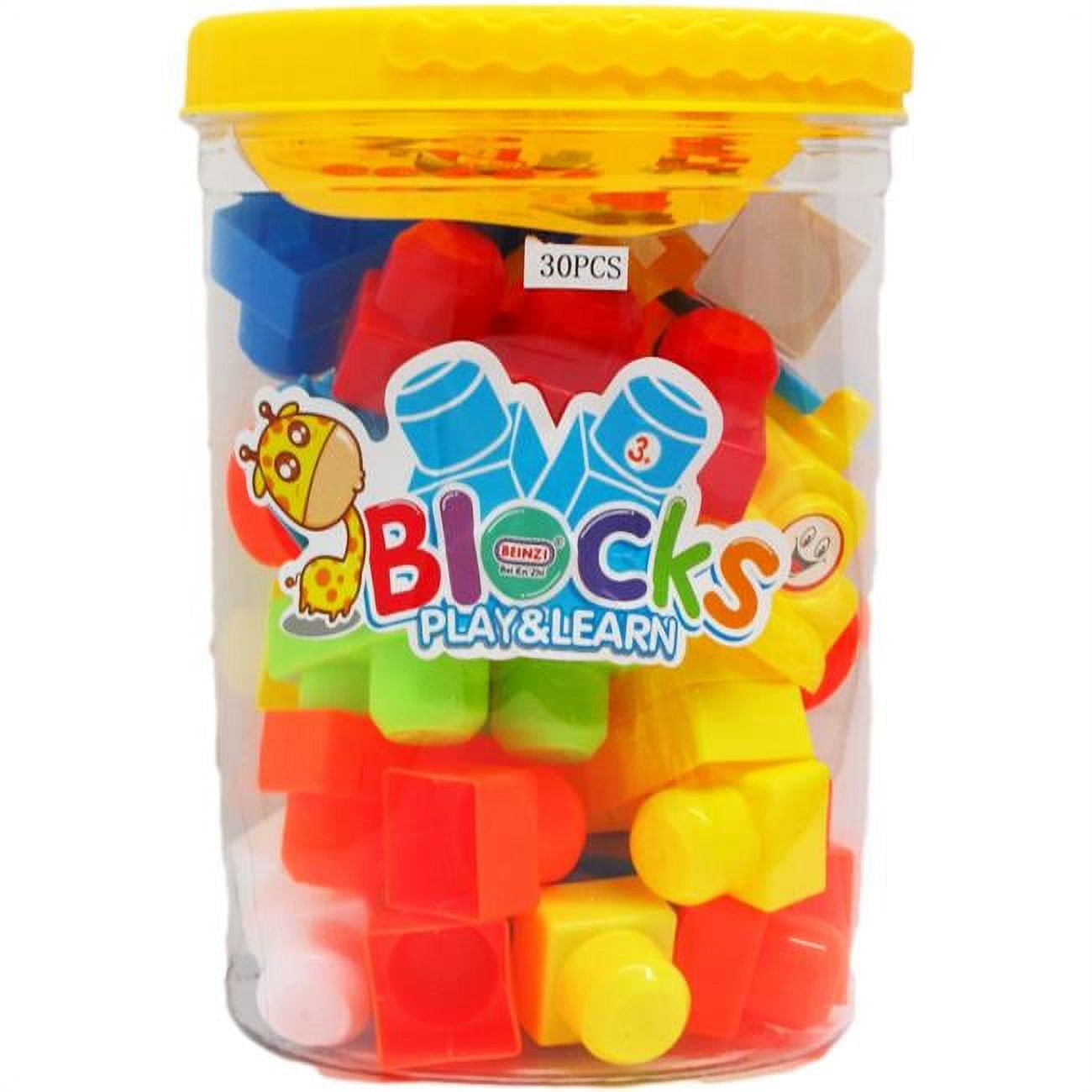 Picture of DDI 2340890 Educational Blocks in Bucket with Handle - 30 Piece - Case of 12