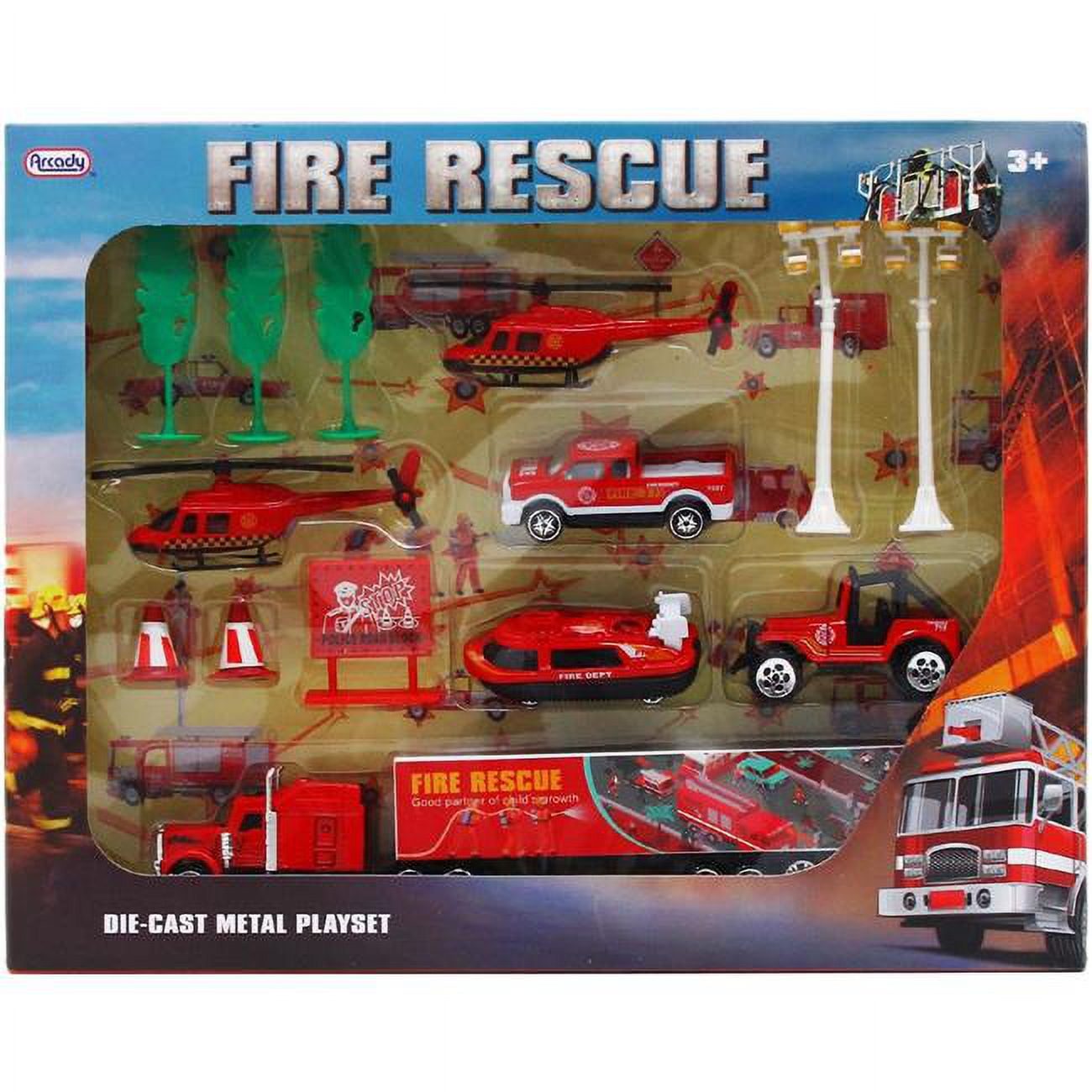 Picture of DDI 2340965 Diecast Firefighter Play Set with Accessories - 14 Piece - Case of 18