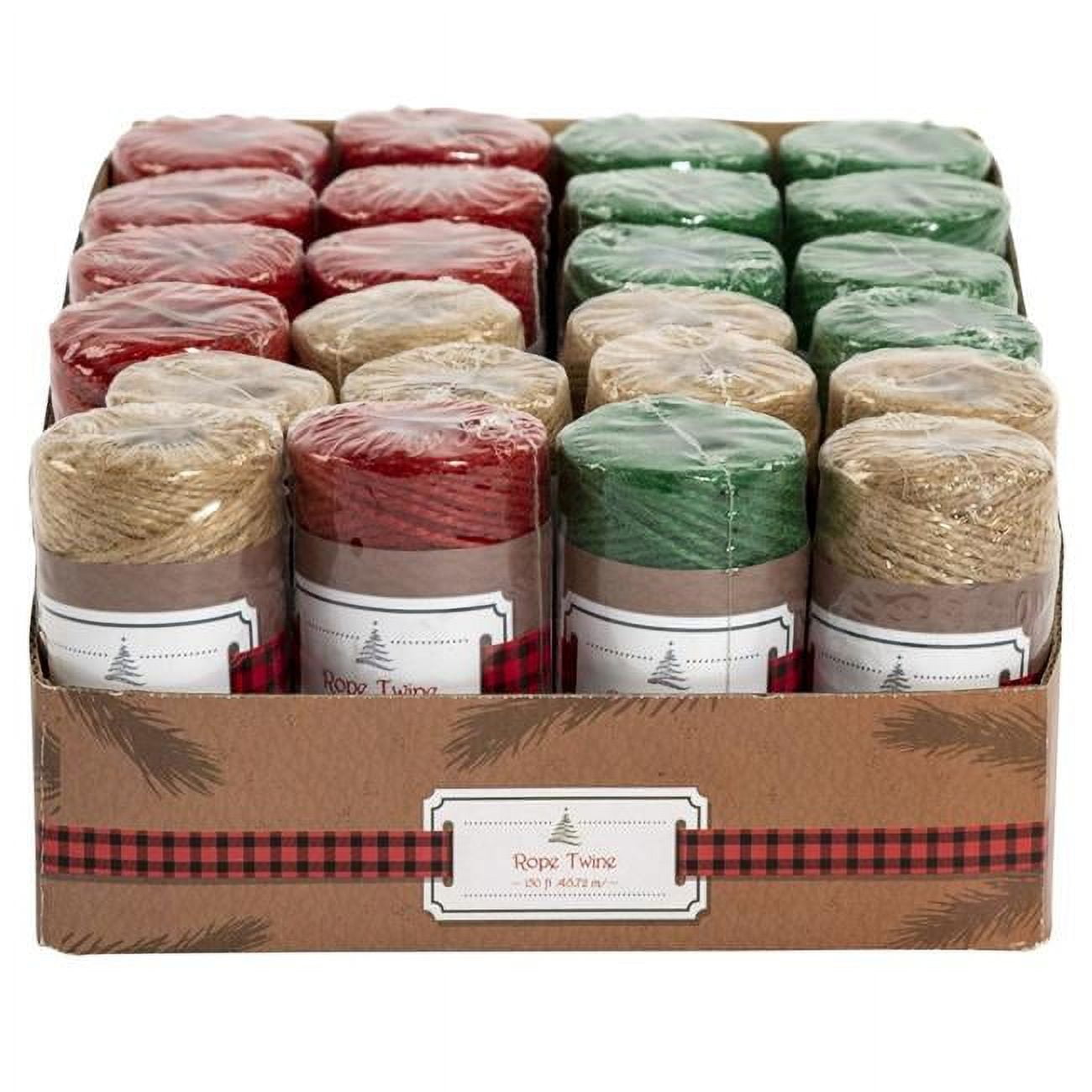150 ft. Twine Rope, Green, Red & Natural - Case of 48