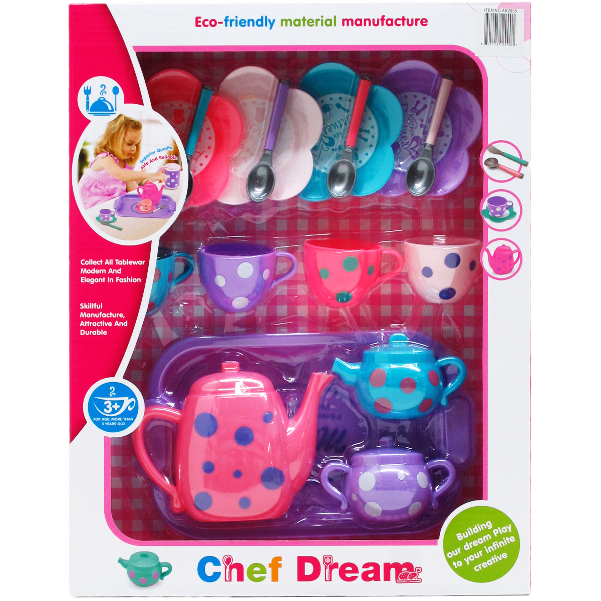 2340974 Chef Dream Tea Party Set, 19-Piece case of 12