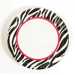 Picture of DDI 1883030 Zebra Printed Plates (9&quot; round) Case of 36
