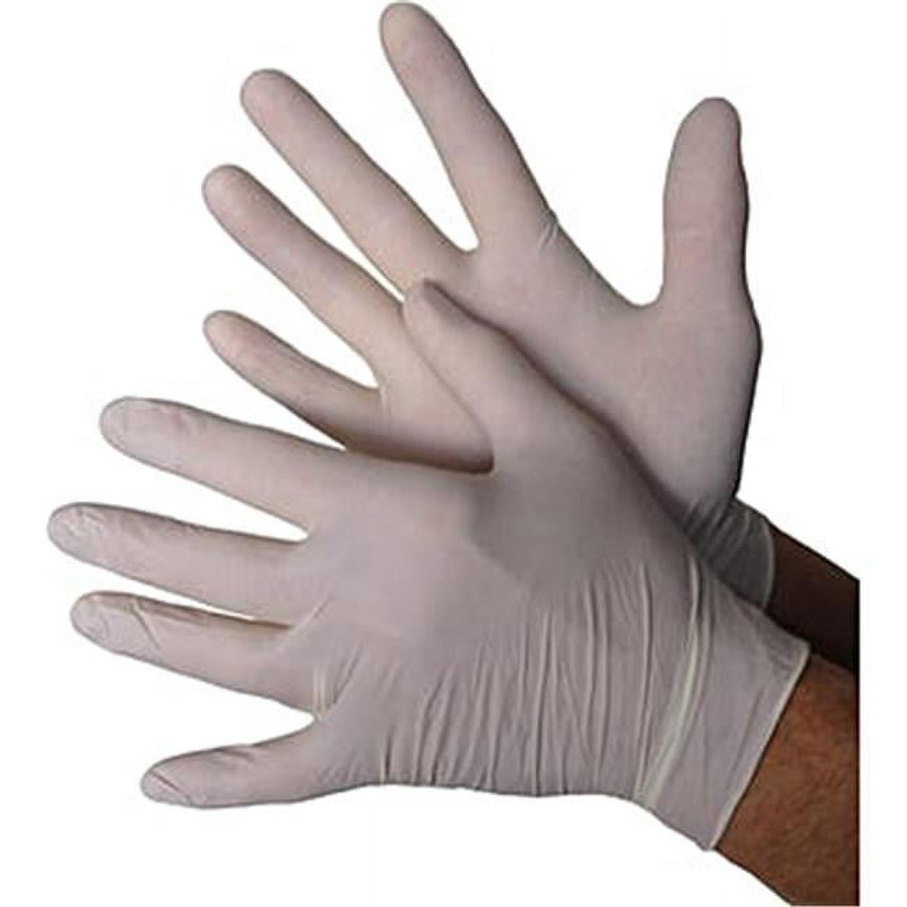 Medium Latex Disposable 5 Mil Gloves - Beige - Case of 10