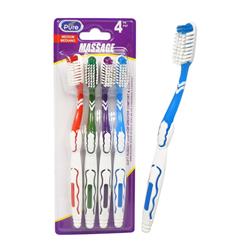 Picture of DDI 2344146 All Pure Toothbrushes - 4 Pack  Massaging Case of 36