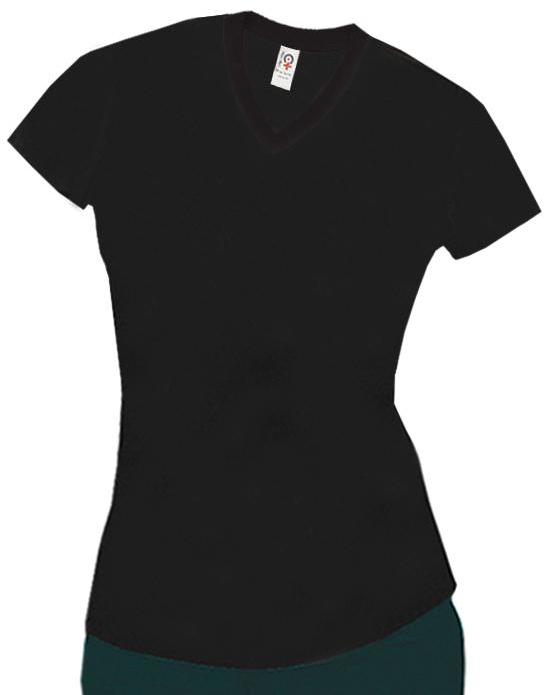 Women's Spandex Tees - Black, Medium case of 72
