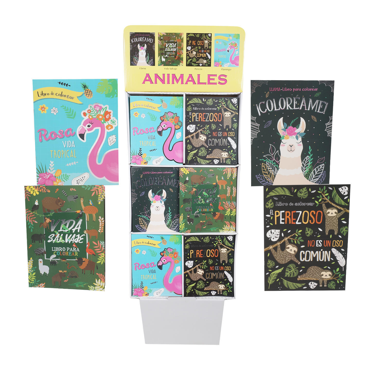 Spanish Animals Coloring Books - Assorted, 32 Pages case of 144