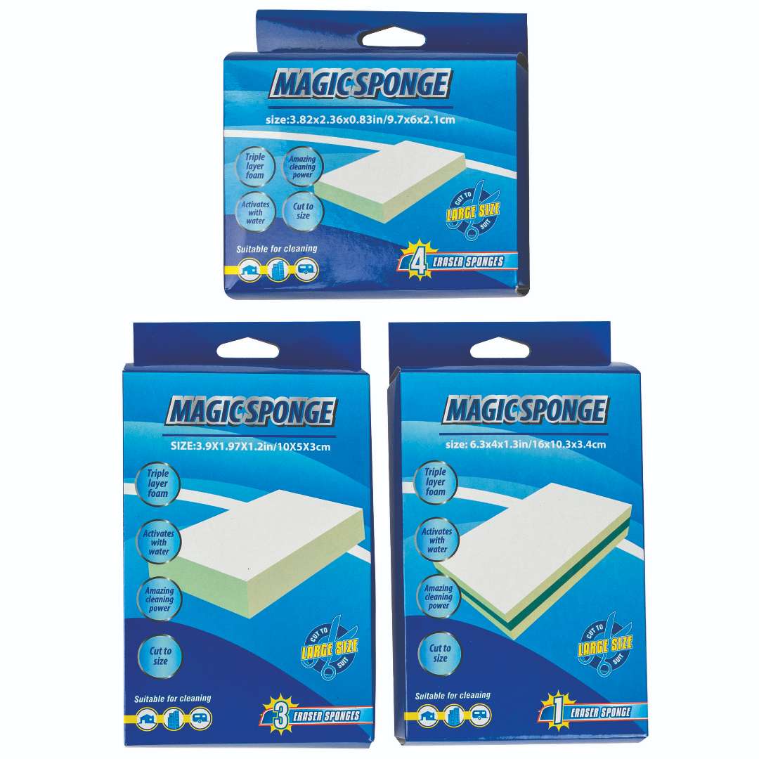 2346944 Sponge Eraser Cleaning Pads - Assorted Sponge Sizes case of 36