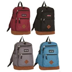 Picture of DDI 2347146 18.5&quot; Premium Leatherette Bottom Backpack - Assorted Colors Case of 12