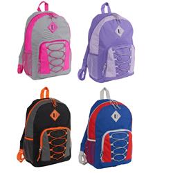 Picture of DDI 2347179 17 in. Junior Backpack with Bungee Cord&#44; Assorted Color - Case of 24
