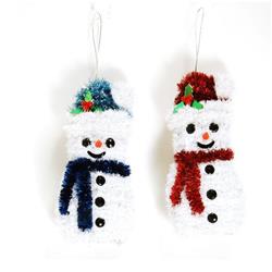 Picture of DDI 2347543 3D Mini Hanging Tinsel Snowman Case of 72