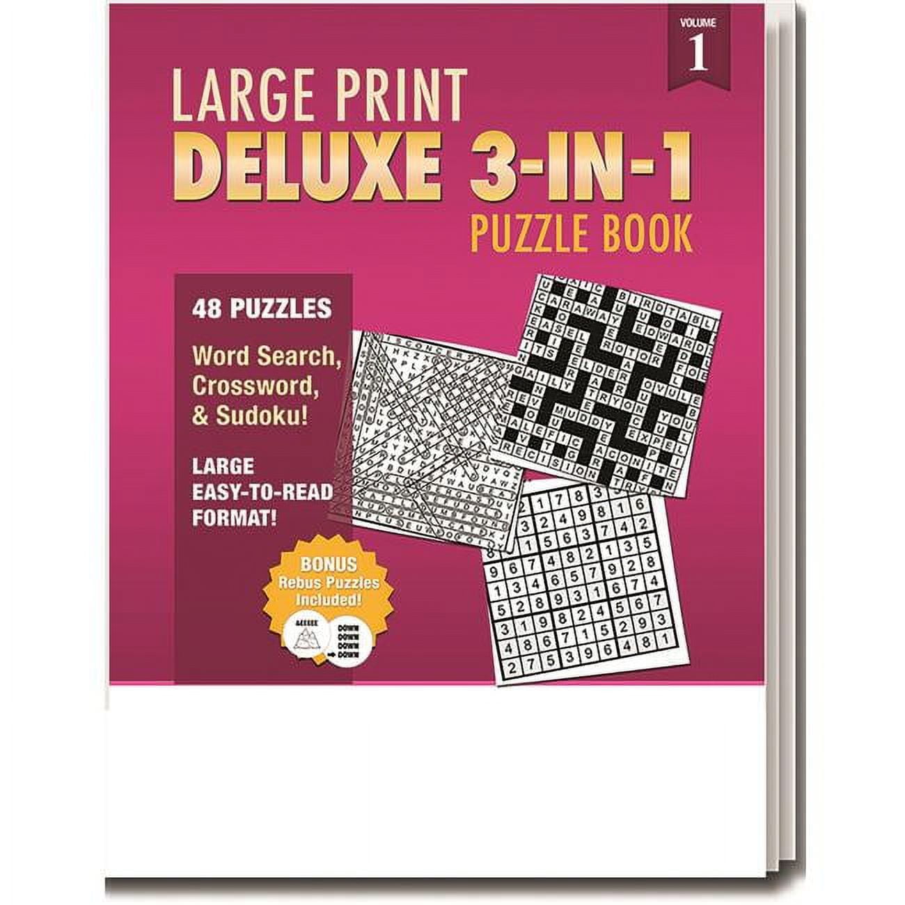 Picture of DDI 2345906 Deluxe 3-in-1 Large Print Puzzle Book Case of 48
